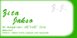 zita jakso business card